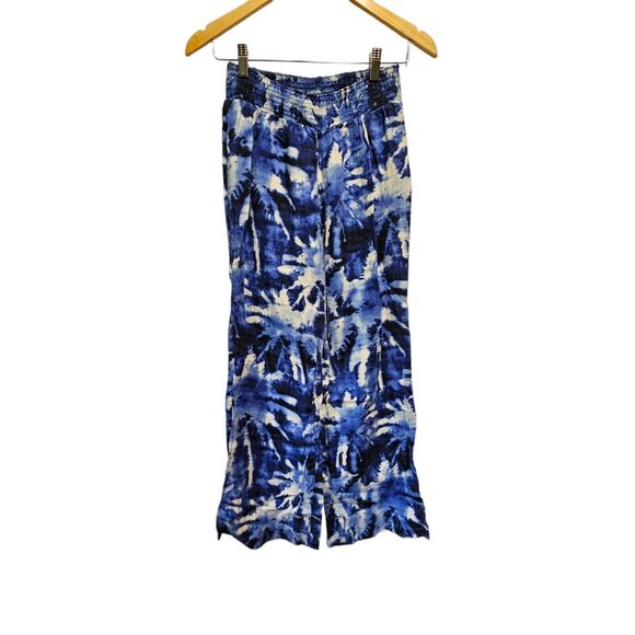 TOMMY BAHAMA Linen Pants Wide‎ Leg MEDIUM Blue White Tie Dye - Picture 3 of 5